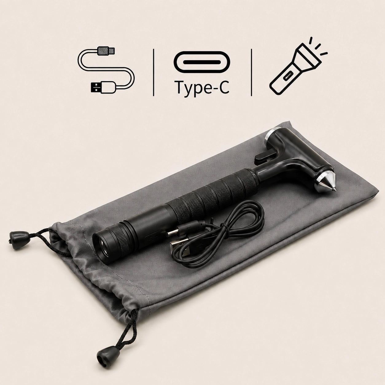 Safety Hammer With LED Light