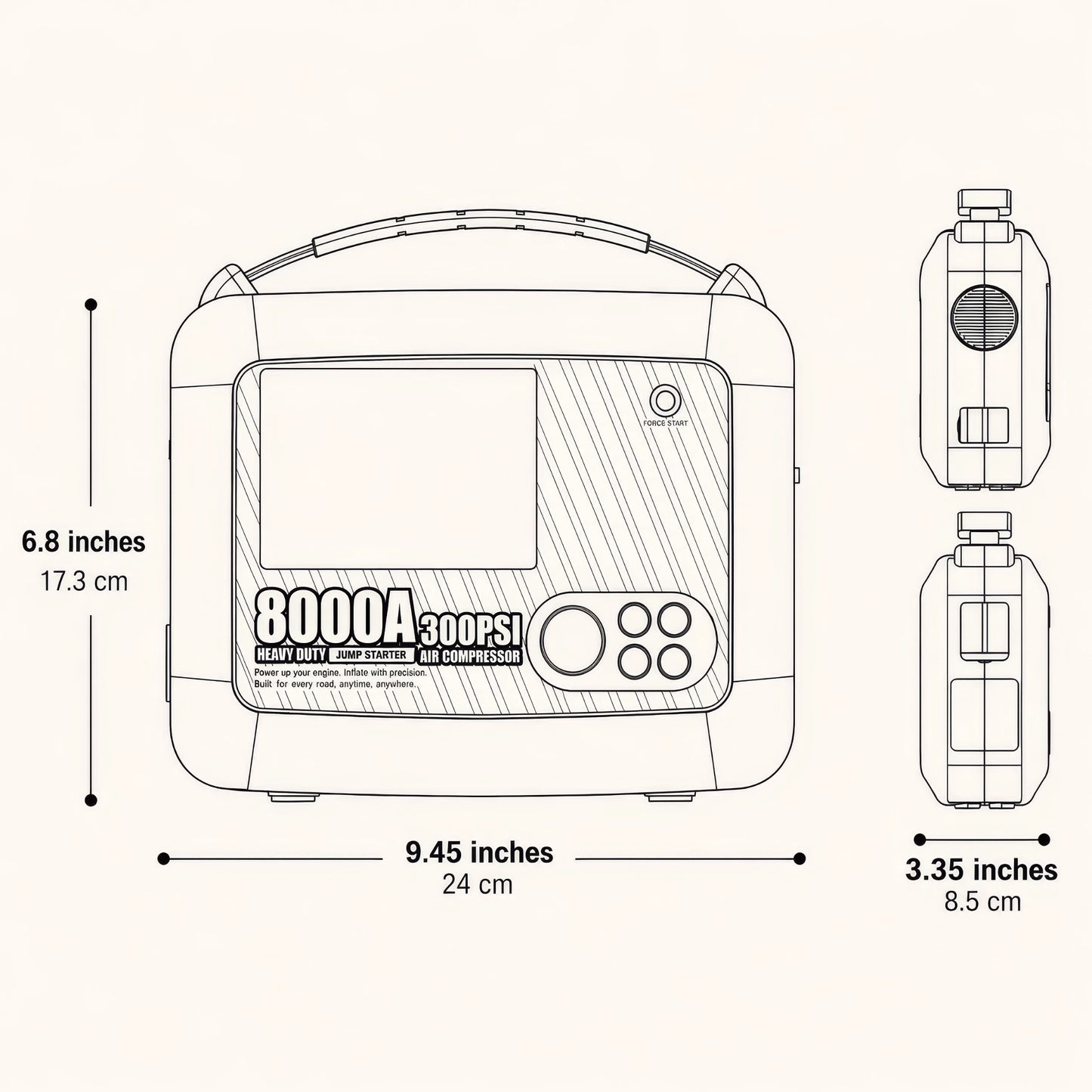 Starter Auto cu compresor aer