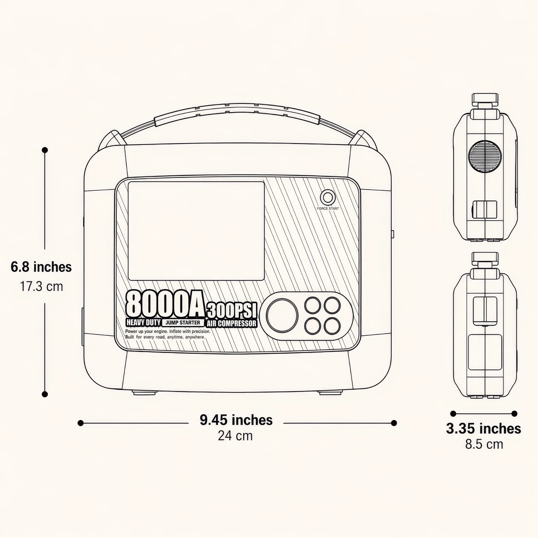 Jump Starter with Air Compressor