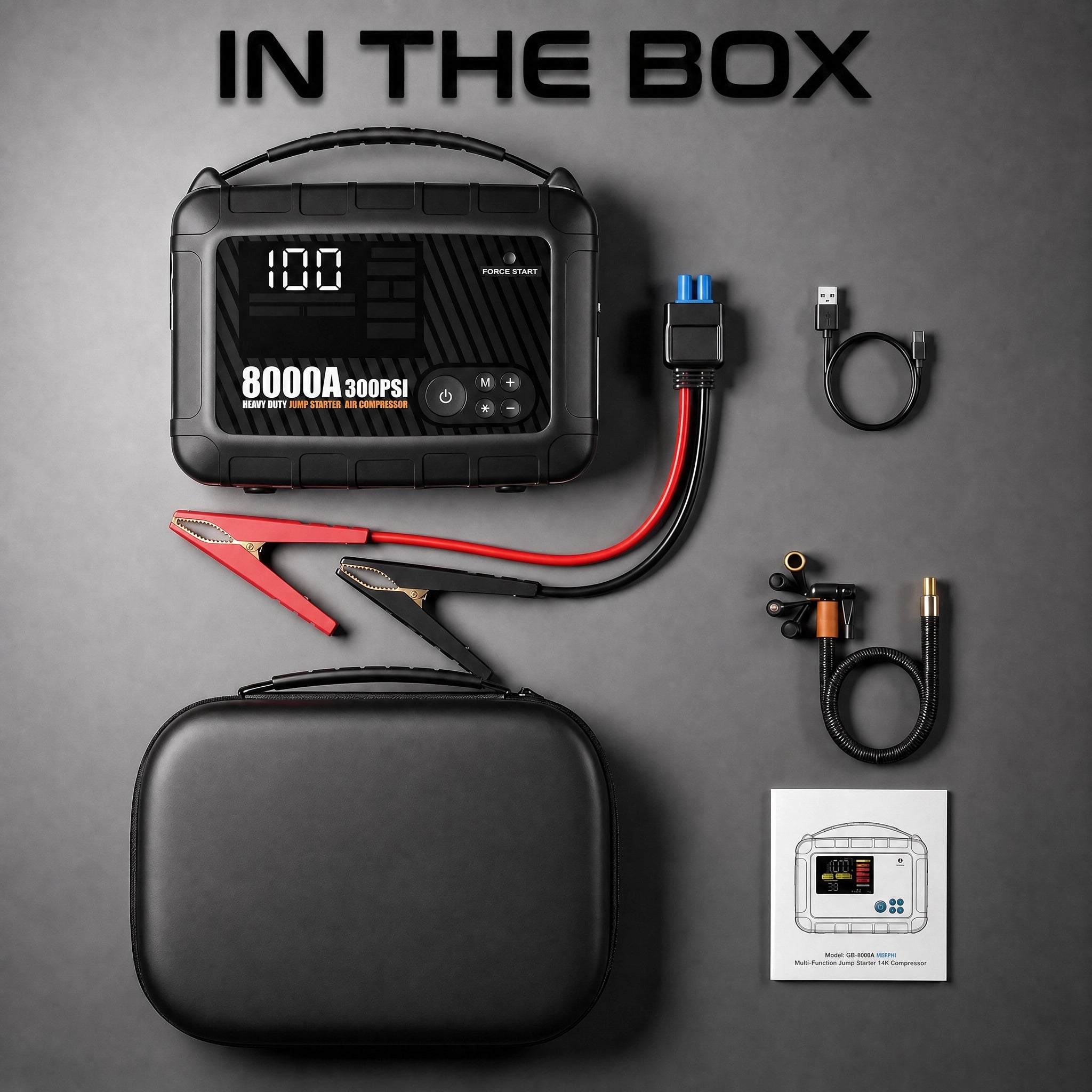 Jump Starter with Air Compressor